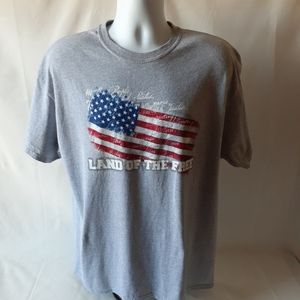 5 star Land of the Free mens short sleeve t-shirt